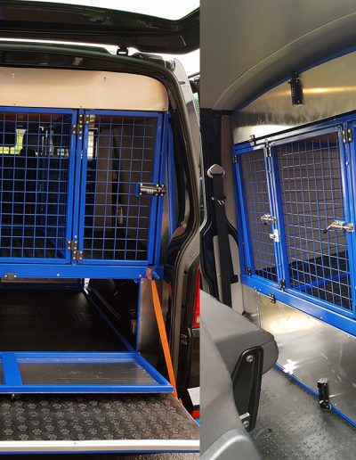 bespoke dog cage solution for vans